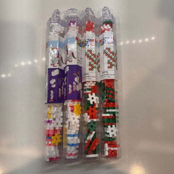 Target Bullseye Building Blocks Hashtag STEM Christmas Unicorn Set of4 288 total - Picture 1 of 9